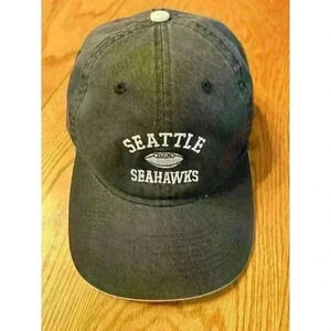 Seattle Seahawks Hat Cap Strap Back Gray NFL Reebok Script One Size